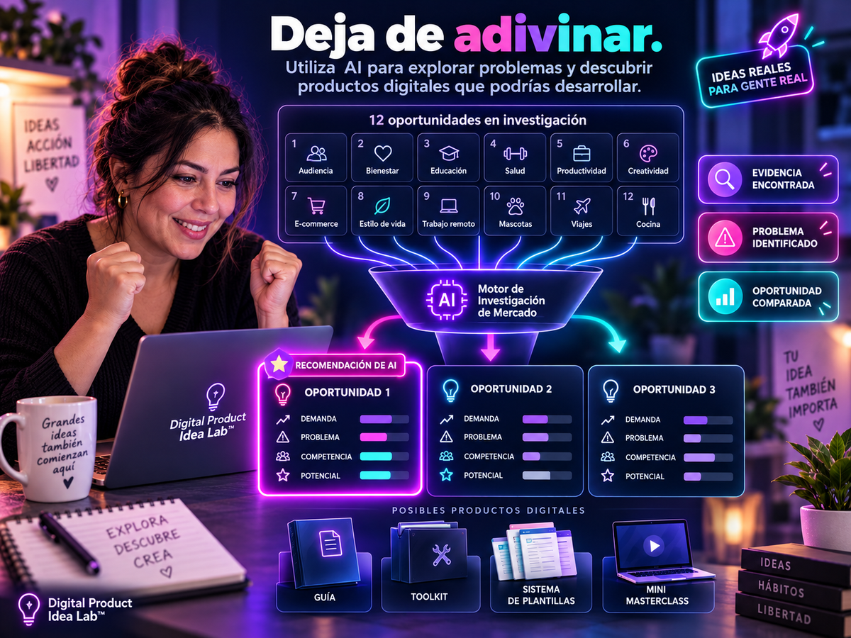 Vista de Digital Product Idea Lab™: Oportunidades